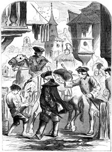 El arresto de Charles Belleisle en Elbingerode, Alemania, 1744 siglo XIX de Unbekannt
