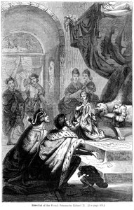 El compromiso de Isabel de Valois 1389-1409 con el Rey Ricardo II 1367-1400, 1396 de Unbekannt