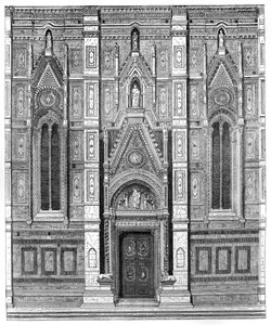 La puerta canónica de la Basílica de Santa María del Fiore, Florencia, Italia de Unbekannt
