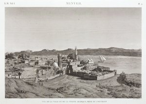 La ciudad de Al Minya y el río Nilo, Egipto de Unbekannt