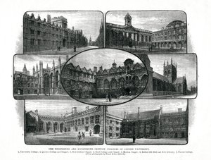 Los colegios de la Universidad de Oxford, 1895 de Unbekannt