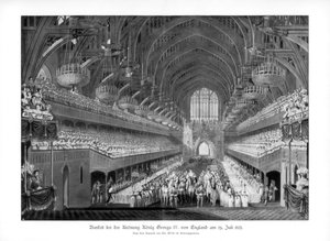 El banquete de coronación de Jorge IV en Westminster Hall, Londres, 19 de julio de 1821, 1900 de Unbekannt