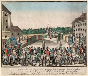 La coronación del emperador Leopoldo II como rey de Hungría en Pressburg el 15 de noviembre de 1790, 1790 de Unbekannt