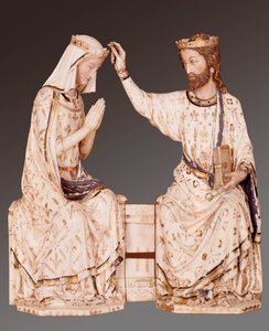 La coronación de la Virgen. Escultura en marfil. Anónimo. Siglo XII de Unbekannt