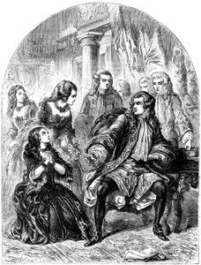 La condesa de Derwentwater suplicando por la vida de su esposo, 1715-1716 de Unbekannt