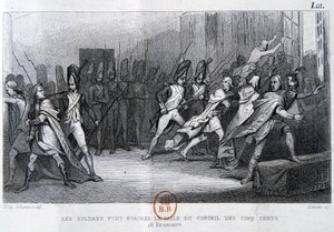 El golpe de estado del 18 de Brumario 9 de noviembre, 1799, siglo XIX de Unbekannt