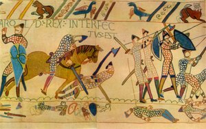 La muerte de Harold en la Batalla de Hastings, 1066, 1944 de Unbekannt