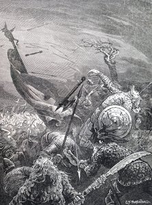 La muerte del Rey Harold Godwinson de Unbekannt