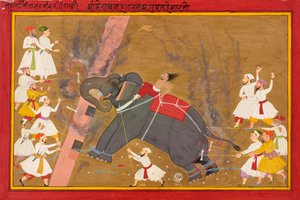 El Elefante Khanderao Bahadur Matando a Sham Mahavat de Unbekannt