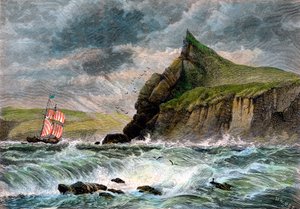 La entrada al puerto de Fowey, Cornualles, siglo XIX de Unbekannt