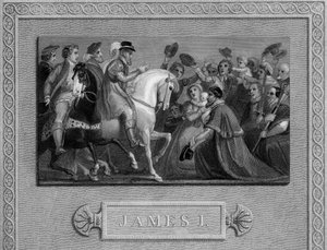 La entrada de Jacobo I en Londres