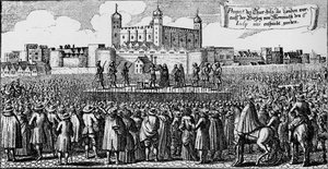 La ejecución del Duque de Monmouth, Tower Hill, Londres, 15 de julio de 1685 de Unbekannt