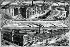 Las fábricas de la Compañía Singer Manufacturing, c1880 de Unbekannt