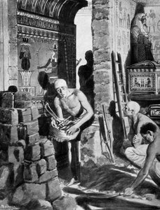 La decoración interior final y el sellado de la tumba de Tutankamón, Egipto, 1325 a.C. 1933-1934 de Unbekannt