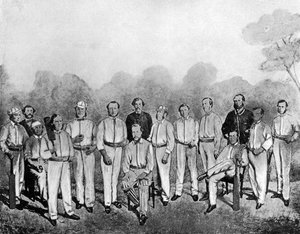 El primer equipo de cricket inglés en visitar Australia, 1861-1862 de Unbekannt