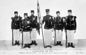 La bandera del 1er Regimiento de la Legión Extranjera Francesa, 1914 de Unbekannt