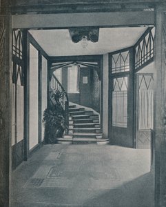 El suelo y la escalera de la Casa Behrens, diseñada por Peter Behrens, 1901 de Unbekannt