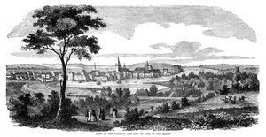 El puerto y la ciudad de Kiel, norte de Alemania, 1855 de Unbekannt