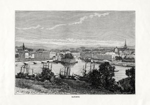El puerto de Bayona, Francia, 1879