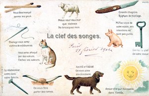 La llave de los sueños, postal francesa, c. 1900 de Unbekannt