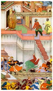 El asesinato de Adham Khan por Akbar, c1600 1956 de Unbekannt