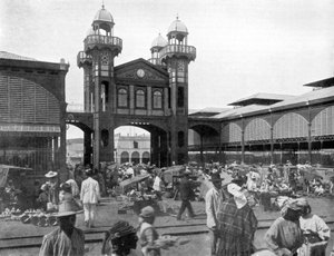El mercado, Puerto Príncipe, Haití, 1926 de Unbekannt