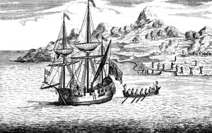 La masacre y quema de dos aldeas en Madagascar, siglo XVI de Unbekannt