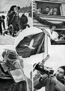 Los medios en acción, Juegos Olímpicos de Invierno, Garmisch-Partenkirchen, Alemania, 1936 de Unbekannt