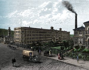 El molino en Saltaire, c1880