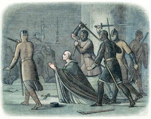 El asesinato de Thomas a Becket, 1170, 1864 de Unbekannt