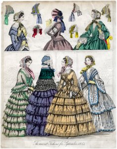La moda más nueva para septiembre, 1854 de Unbekannt