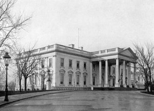 El pórtico norte de la Casa Blanca, Washington D.C., EE.UU., 1908