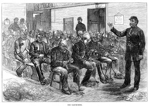 El cobertizo de estopa, prisión de Clerkenwell, Londres, 1874