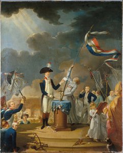 El juramento de La Fayette en el Festival de la Federación, 14 de julio de 1790, 1791 de Unbekannt