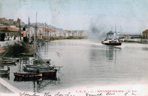 El puerto de Boulogne, Francia