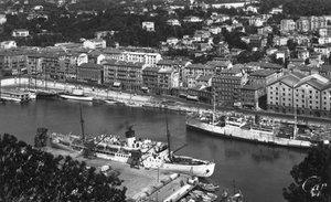 El puerto desde Mont Boron, Niza, Francia, principios del siglo XX