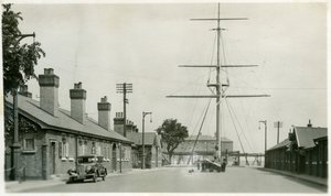 La cubierta, establecimiento de entrenamiento de la Royal Navy, Shotley, Suffolk, 1936
