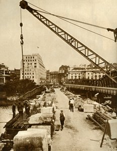 La reconstrucción del puente de Waterloo, Londres, 1934, 1935 de Unbekannt
