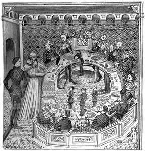 La mesa redonda del Rey Arturo de Bretaña, siglo XIV, 1870 de Unbekannt