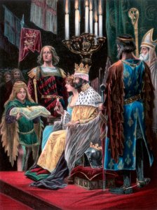 La segunda oblación por Eduardo II, Westminster, 25 de febrero de 1308, 1902 de Unbekannt