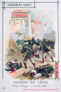 La toma de Aigun por las tropas rusas, Rebelión de los Bóxers, China, 4 de agosto de 1900 de Unbekannt