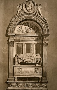 La tumba de Leonardo Bruni c1369-1444, Basílica de Santa Croce, Florencia, 1882 de Unbekannt