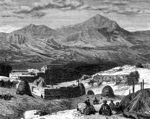 El pueblo de Gharzen y las montañas de Kurdistán, siglo XIX de Unbekannt