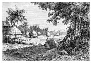 El pueblo de Sawi, Car-Nicobar, Islas Nicobar, India de Unbekannt