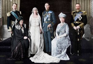 La boda del Duque de York y Lady Elizabeth Bowes-Lyon, 1923