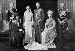 La boda del Duque de York y Lady Elizabeth Bowes-Lyon, 1923 de Unbekannt