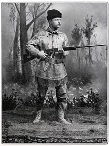 Theodore Roosevelt, soldado y político estadounidense, c. 1898
