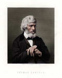 Thomas Carlyle, ensayista, satírico e historiador escocés, mediados-finales del siglo XIX