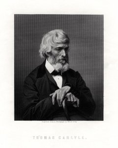 Thomas Carlyle, ensayista, satírico e historiador escocés, mediados-finales del siglo XIX