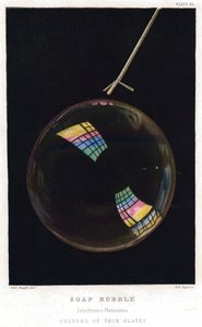 Thomas Young 1773-1829, películas delgadas ilustradas por burbuja de jabón, 1872